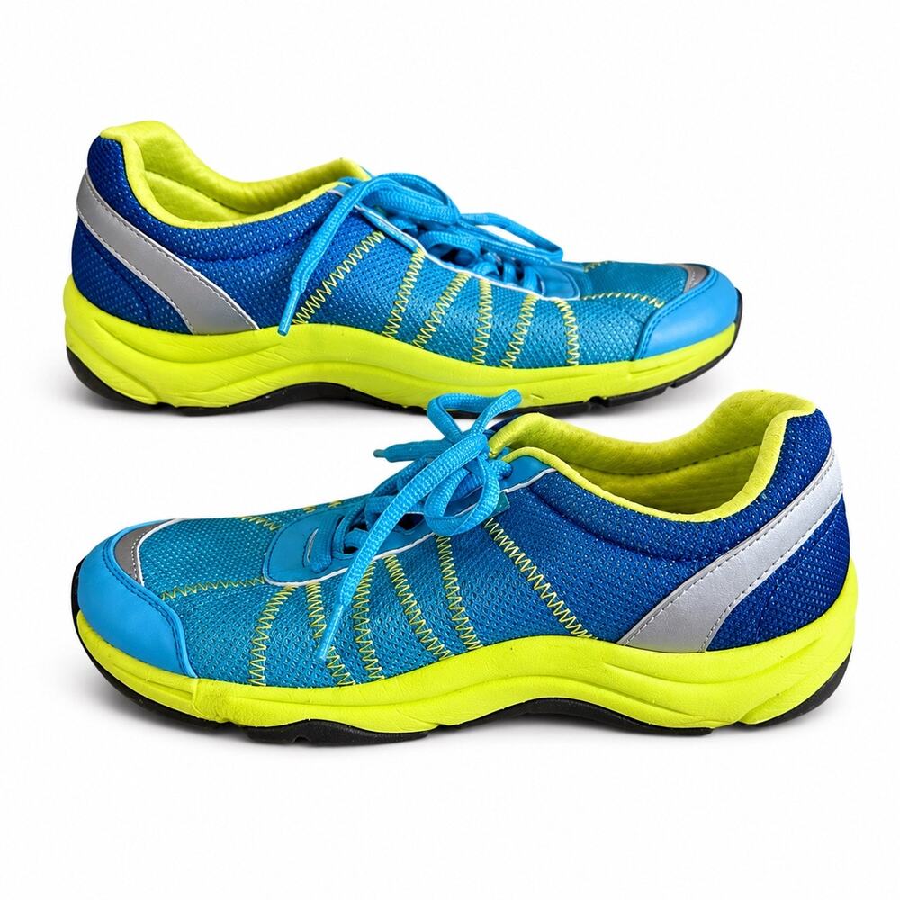 Vionic Alliance Sneakers Women’s Size 6.5 Orthotic Blue Lime Sportycore